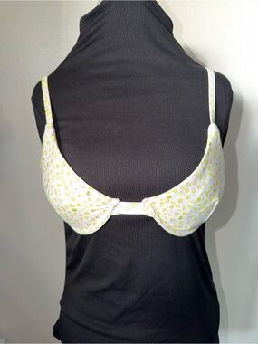 Women’s White and Yellow Floral Underwire Bra